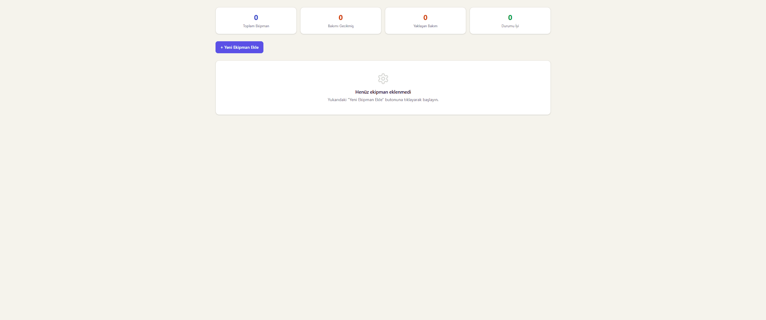 Bakım Takip Paneli